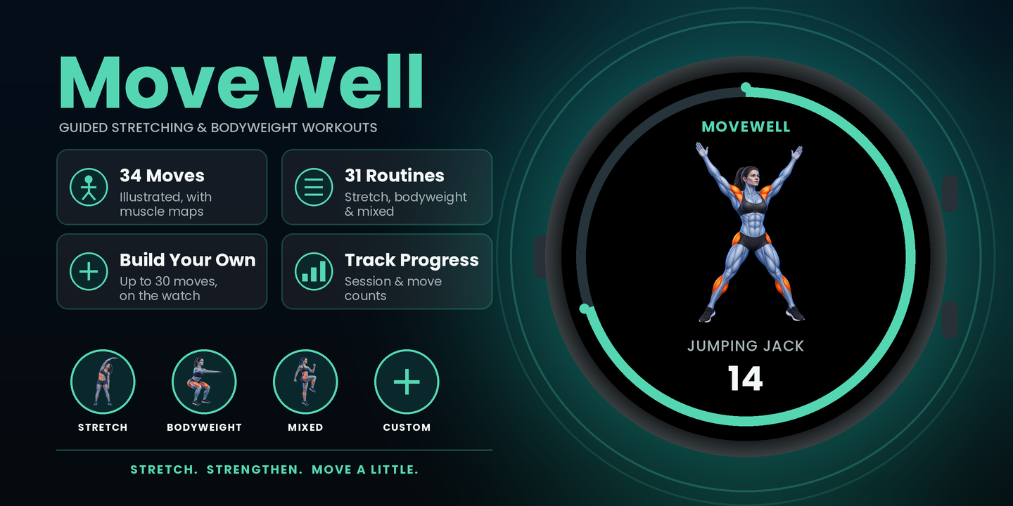 MoveWell guided fitness app preview