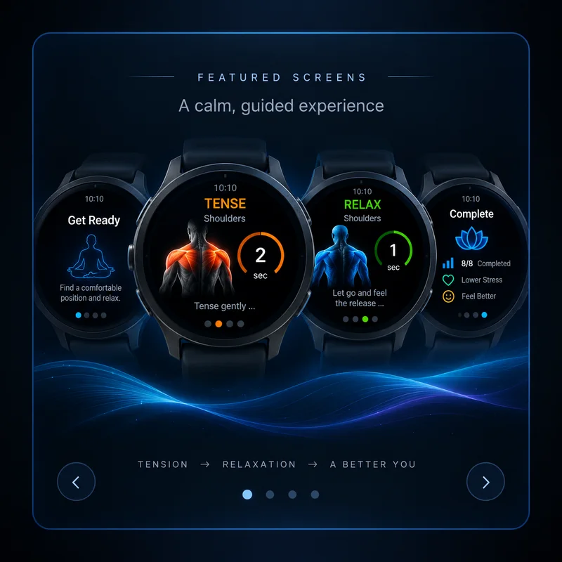 Progressive Muscle Relaxation featured watch screens